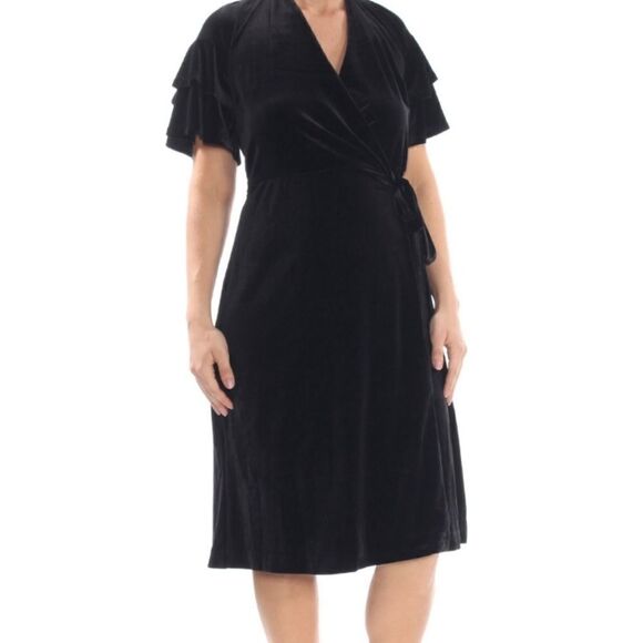 Maison Jules Women's Velvet Wrap Dress - Picture 1 of 4